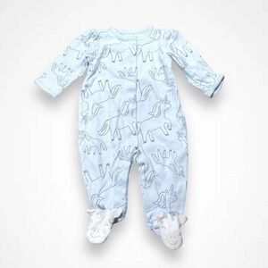 4/$20 Carter’s Light Blue  Unicorn Sleeper/Footie